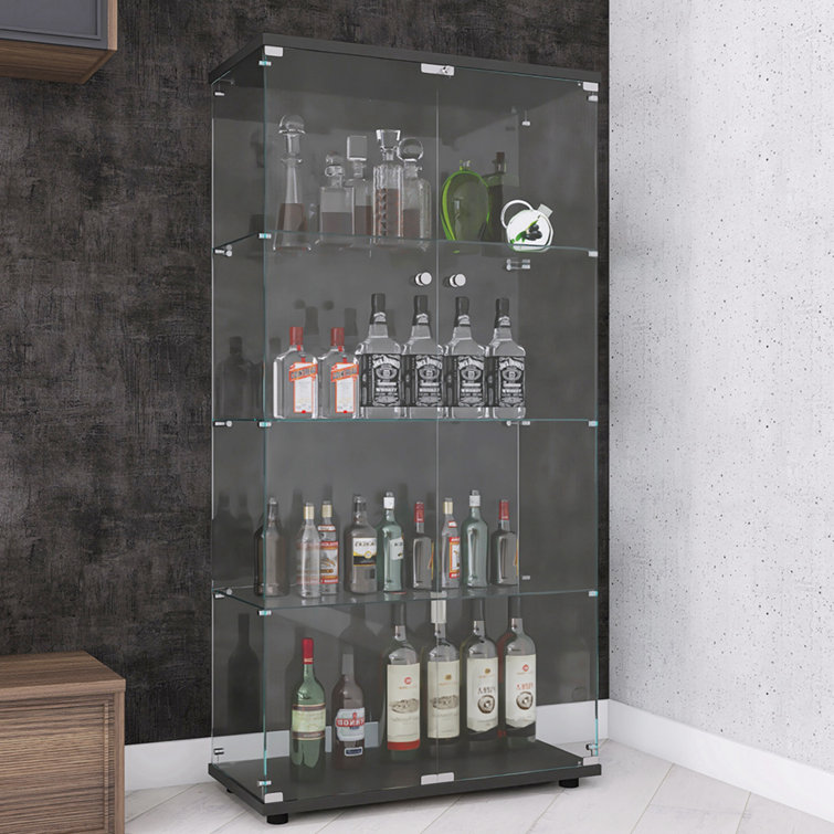 Wine glass display discount case